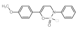 2H-1,3,2-Oxazaphosphorine,2-chloro-3,4-dihydro-6-(4-methoxyphenyl)-3-phenyl-, 2-oxide结构式