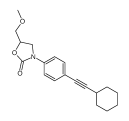 2-Oxazolidinone, 3-(4-(cyclohexylethynyl)phenyl)-5-(methoxymethyl)-结构式
