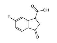 6-氟-3-氧茚酮-1-羧酸结构式
