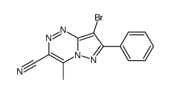 8-bromo-4-methyl-7-phenylpyrazolo[5,1-c][1,2,4]triazine-3-carbonitrile结构式