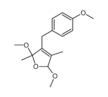 2,5-Dimethoxy-3-(4-methoxy-benzyl)-2,4-dimethyl-2,5-dihydro-furan Structure