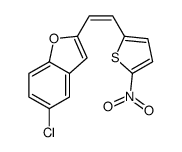 5-chloro-2-[2-(5-nitrothiophen-2-yl)ethenyl]-1-benzofuran Structure