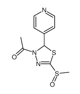 4-acetyl-2-methylsulphinyl-5-(4-pyridyl)-4,5-dihydro-1,3,4-thiadiazoles结构式