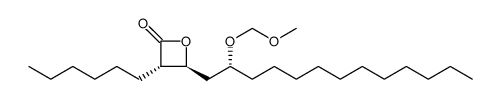 2-Oxetanone, 3-hexyl-4-[(2R)-2-(methoxymethoxy)tridecyl]-, (3S,4S)结构式
