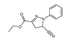 5-Cyano-1-phenyl-4,5-dihydro-1H-pyrazole-3-carboxylic acid ethyl ester Structure