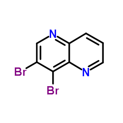 3,4-Dibromo-1,5-naphthyridine结构式