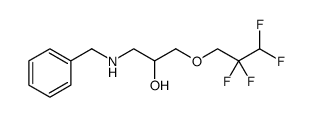 2-Propanol, 1-[(phenylmethyl)amino]-3-(2,2,3,3-tetrafluoropropoxy)结构式