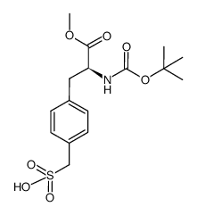 N-tert-butyloxycarbonyl-L-(p-sulfomethyl)phenylalanine methyl ester结构式