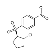 (+/-)-(trans-2-chloro-cyclopentyl)-(4-nitro-phenyl)-sulfone结构式