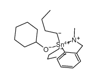 [2-(N,N-dimethylaminomethyl)phenyl]di-n-butyltin(IV) cyclohexyloxide结构式
