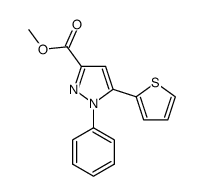 1-phenyl-5-thiophen-2-yl-1H-pyrazole-3-carboxylic acid methyl ester Structure