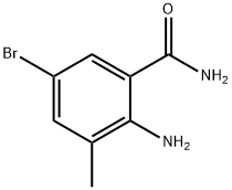 2-氨基-5-溴-N,3-二甲基苯甲酰胺结构式