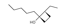(1S,2R)-2-ethyl-1-pentylcyclobutanol结构式