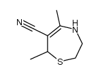 5,7-dimethyl-2,3,4,7-tetrahydro[1,4]thiazepine-6-carbonitrile结构式