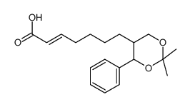7-(2,2-dimethyl-4-phenyl-1,3-dioxan-5-yl)hept-2-enoic acid结构式