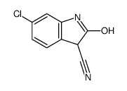 6-chloro-2-oxo-1,3-dihydroindole-3-carbonitrile Structure