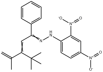 2,4-Pentadien-1-one, 3-(1,1-dimethylethyl)-4-methyl-1-phenyl-, 2-(2,4-dinitrophenyl)hydrazone结构式