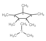(三甲基)五甲基环戊二烯基钛(IV)结构式