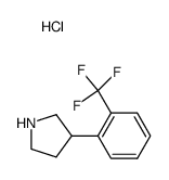 3-(2-三氟甲基苯基)吡咯烷盐酸盐结构式