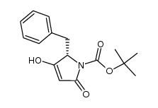 (5S)-5-benzyl-1-(tert-butyloxycarbonyl)-4-hydroxy-1,5-dihydro-pyrrol-2-one结构式