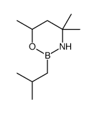 4,4,6-trimethyl-2-(2-methylpropyl)-1,3,2-oxazaborinane结构式
