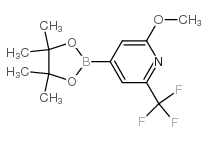 2-Methoxy-4-(4,4,5,5-tetramethyl-1,3,2-dioxaborolan-2-yl)-6-(trifluoromethyl)pyridine Structure