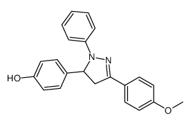 4-[5-(4-methoxyphenyl)-2-phenyl-3,4-dihydropyrazol-3-yl]phenol Structure