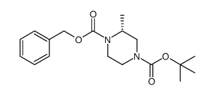 1-benzyl 4-(tert-butyl) (R)-2-methylpiperazine-1,4-dicarboxylate Structure