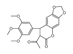 (7S,8S)-7-acetyl-8-(3,4,5-trimethoxyphenyl)-7,8-dihydro-[1,3]dioxolo[4,5-g]chromen-6-one Structure