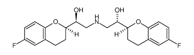 (1S)-1-[(2S)-6-fluoro-3,4-dihydro-2H-chromen-2-yl]-2-[[(2S)-2-[(2S)-6-fluoro-3,4-dihydro-2H-chromen-2-yl]-2-hydroxyethyl]amino]ethanol Structure