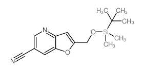 2-(叔丁基二甲基硅氧基)甲基)糠[3,2-b]吡啶-6-碳腈结构式
