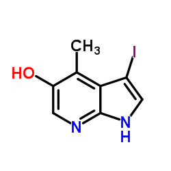 5-Hydroxy-3-iodo-4-Methyl-7-azaindole结构式