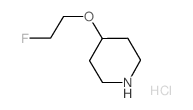 2-Fluoroethyl 4-piperidinyl ether hydrochloride结构式