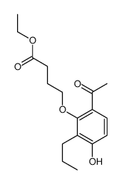 4-(6-乙酰基-3-羟基-2-丙基苯氧基)丁酸乙酯结构式
