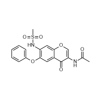 N-(7-(Methylsulfonamido)-4-oxo-6-phenoxy-4H-chromen-3-yl)acetamide(IguratimodImpurity) Structure