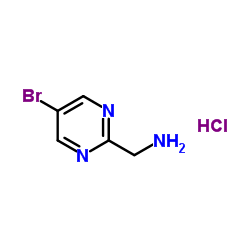 (5-溴嘧啶-2-基)甲胺盐酸盐结构式