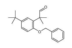 2-(2-(苄氧基)-5-(叔丁基)苯基)-2-甲基丙醛结构式
