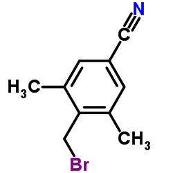 4-(溴甲基)-3,5-二甲基苯甲腈结构式
