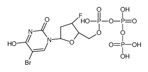 5-Bromo-2',3'-dideoxy-3'-fluorouridine 5'-(tetrahydrogen triphosp hate) Structure