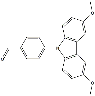 4-(3,6-dimethoxy-9H-carbazol-9-yl)benzaldehyde结构式