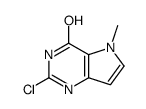 2-氯-5-甲基-1H,4H,5H-吡咯并[3,2-d]嘧啶-4-酮结构式