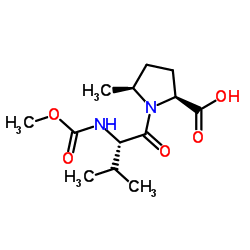 (5S)-N-(甲氧羰基)-L-缬氨酰-5-甲基-L-脯氨酸图片