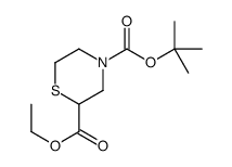 N-Boc-2-硫代吗啉甲酸乙酯结构式