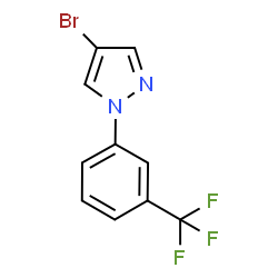 4-溴-1-(3-(三氟甲基)苯基)-1H-吡唑结构式