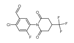 N-(4'-chloro-2'-fluoro-5'-formylphenyl)-3-(trifluoromethyl)glutarimide Structure