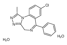 8-chloro-1-methyl-6-phenyl-4H-[1,2,4]triazolo[4,3-a][1,4]benzodiazepine,dihydrate Structure