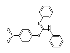 S-(4-nitro-phenyl)-N,N'-diphenyl-isothiourea结构式