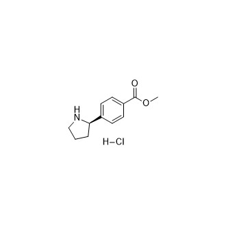 (R)-4-(吡咯烷-2-基)苯甲酸甲酯盐酸盐结构式
