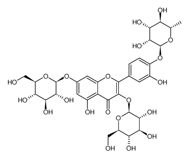 quercetin-3,7-di-O-β-D-glucopyranoside-4'-O-α-L-rhamnopyranoside结构式