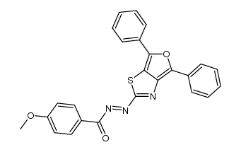 (E)-((4,6-diphenylfuro[3,4-d]thiazol-2-yl)diazenyl)(4-methoxyphenyl)methanone结构式